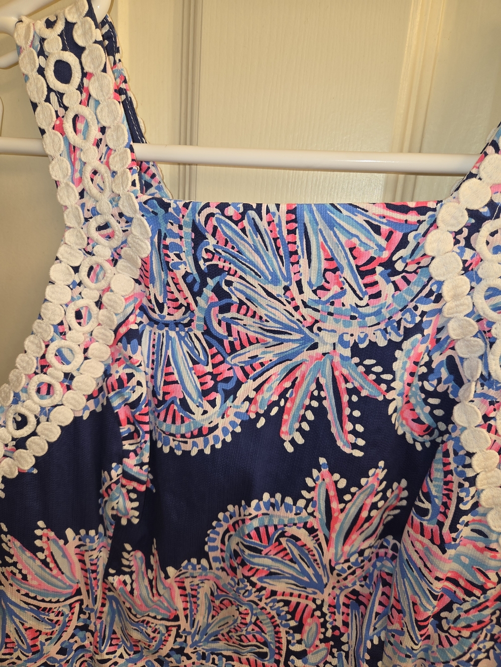 Lilly Pulitzer Navy Pink Blue Floral Shift Dress - Picture 2 of 5